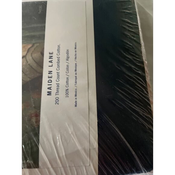 90s Tommy Hilfiger Twin Flat Sheet 100% Combed Cotton Floral Maiden Lane Blue - Picture 7 of 11